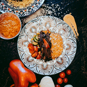 Slow cooked Beef Fajitas with Mexican rice